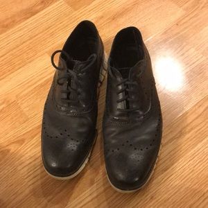 Men’s Cole Haan Zerogrand Wingtip Oxford Size 11 Black with White Sole